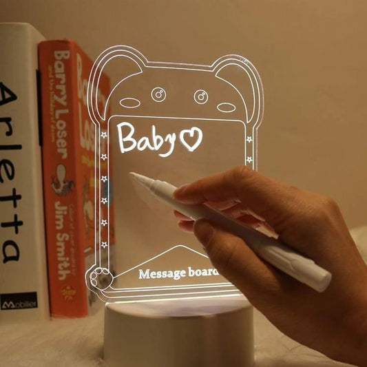 Acrylic Message Board, LED Message Night Lamp
